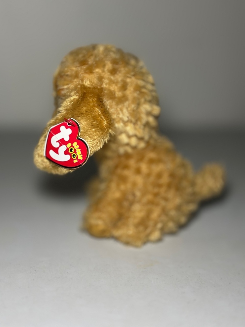 Ty Beanie Boos “Noodles” Goldendoodle Plush – Glitter Eyes Dog (7”) - Picture 7 of 12